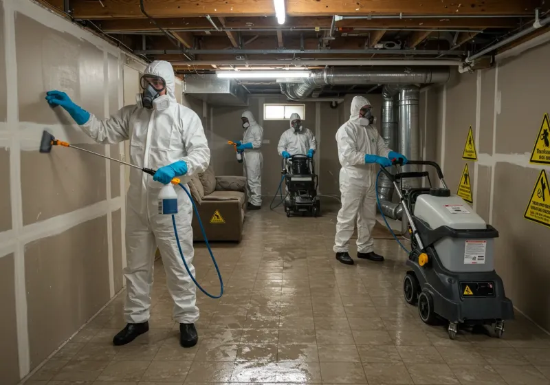 Basement Moisture Removal and Structural Drying process in Burlington, VT